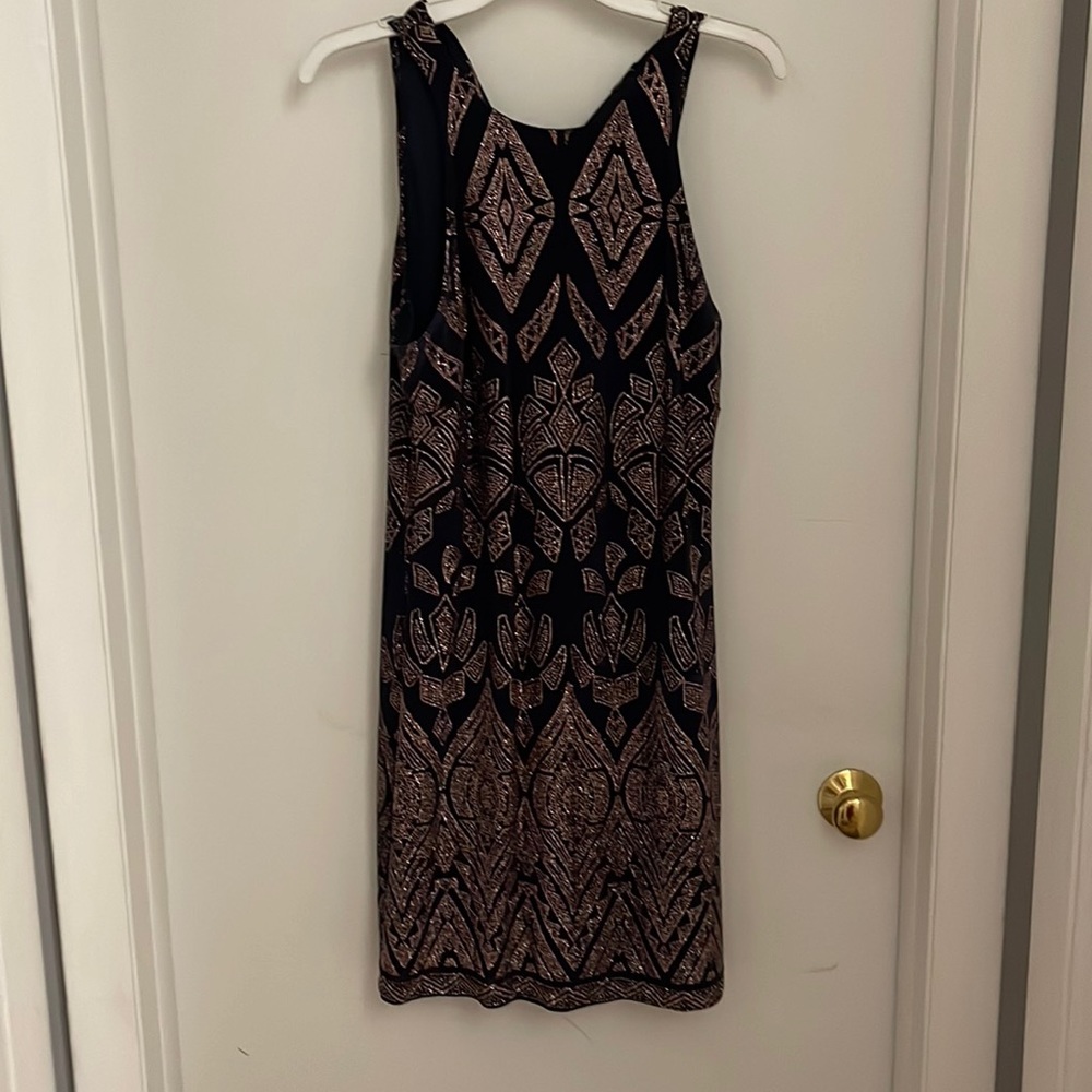 Dark blue glitter dress. Size large